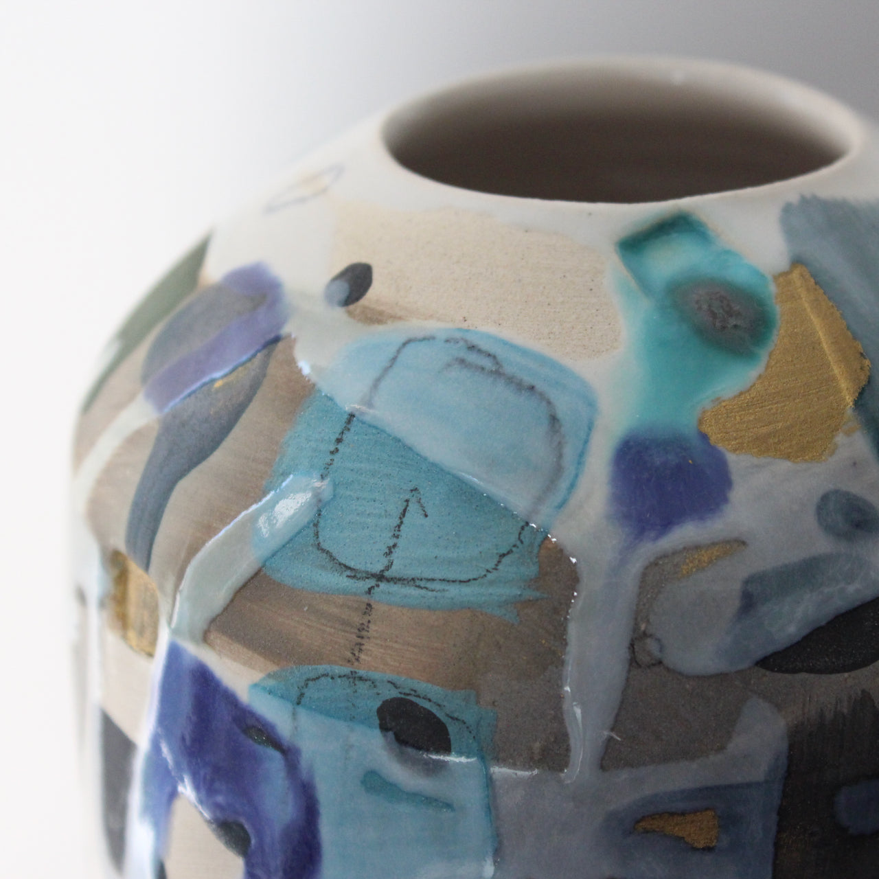 Dawn Hajittofi - Vessel: Turquoise/Green/Blue/Black