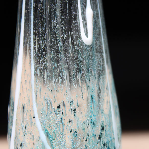 detail of glass vase  by Helen Eastham glass artist.