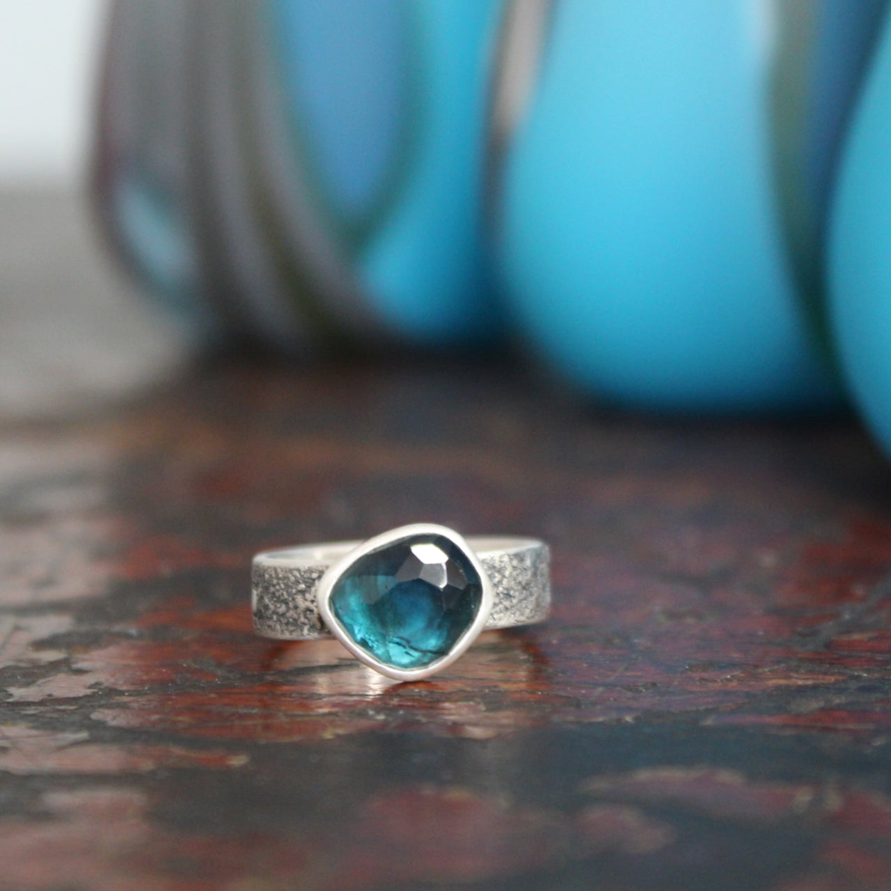 Carin Lindberg - Teal Blue tourmaline ring