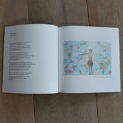 inside page of Book for cover of Lost for Words a book of poetry by Alison Tangye and Rene Crouch with paintings by Siobhan Purdy showing poems called Bird Girl with accompanying painting