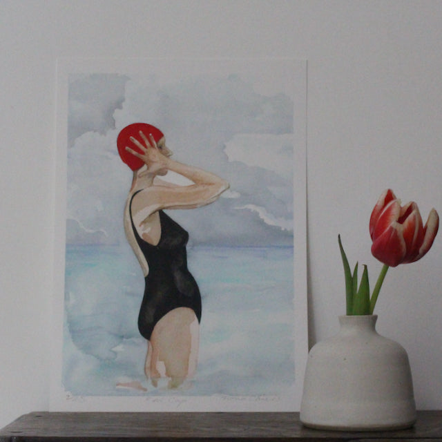 Fiona Chivers - Red Cap - limited edition Giclée print