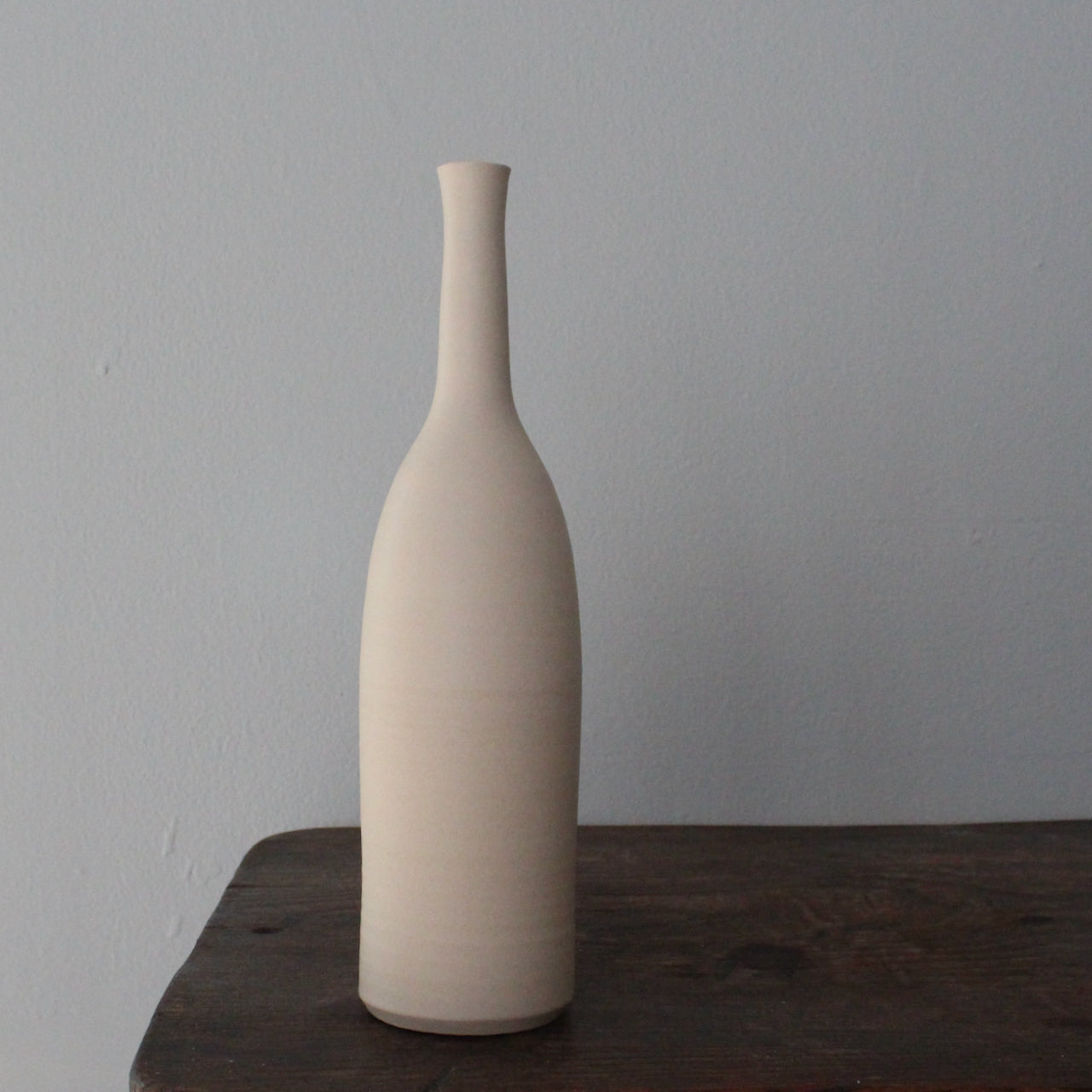 ivory coloured ceramic bottle by uk ceramic artist Lucy Burley