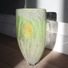 Tall glass vessel in green by Benjamin Lintell