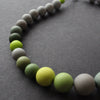green and grey bead necklace by Clare Lloyd 