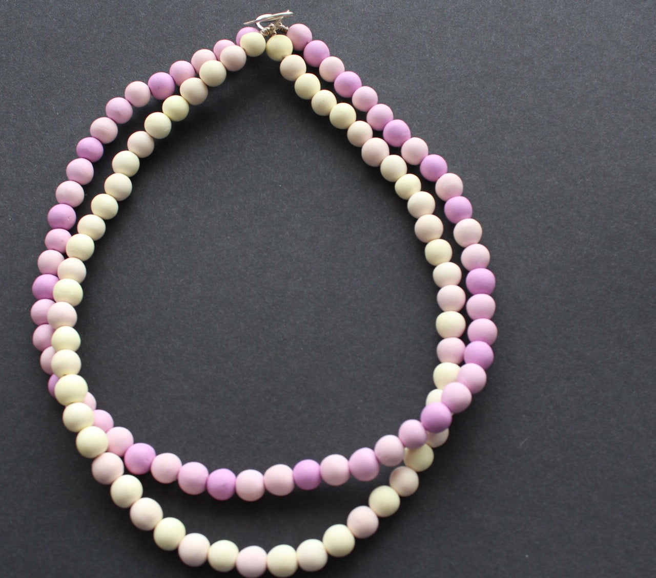 Clare Lloyd - Twisted small bead necklace palest lemon and pinks – The ...