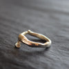 Sliver handmade overlap/twisted ring by Cornish based jewellery designer  Claire Stockings-Baker