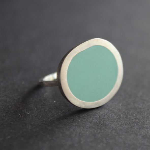 Clare Lloyd - Large Ring in duck egg blue