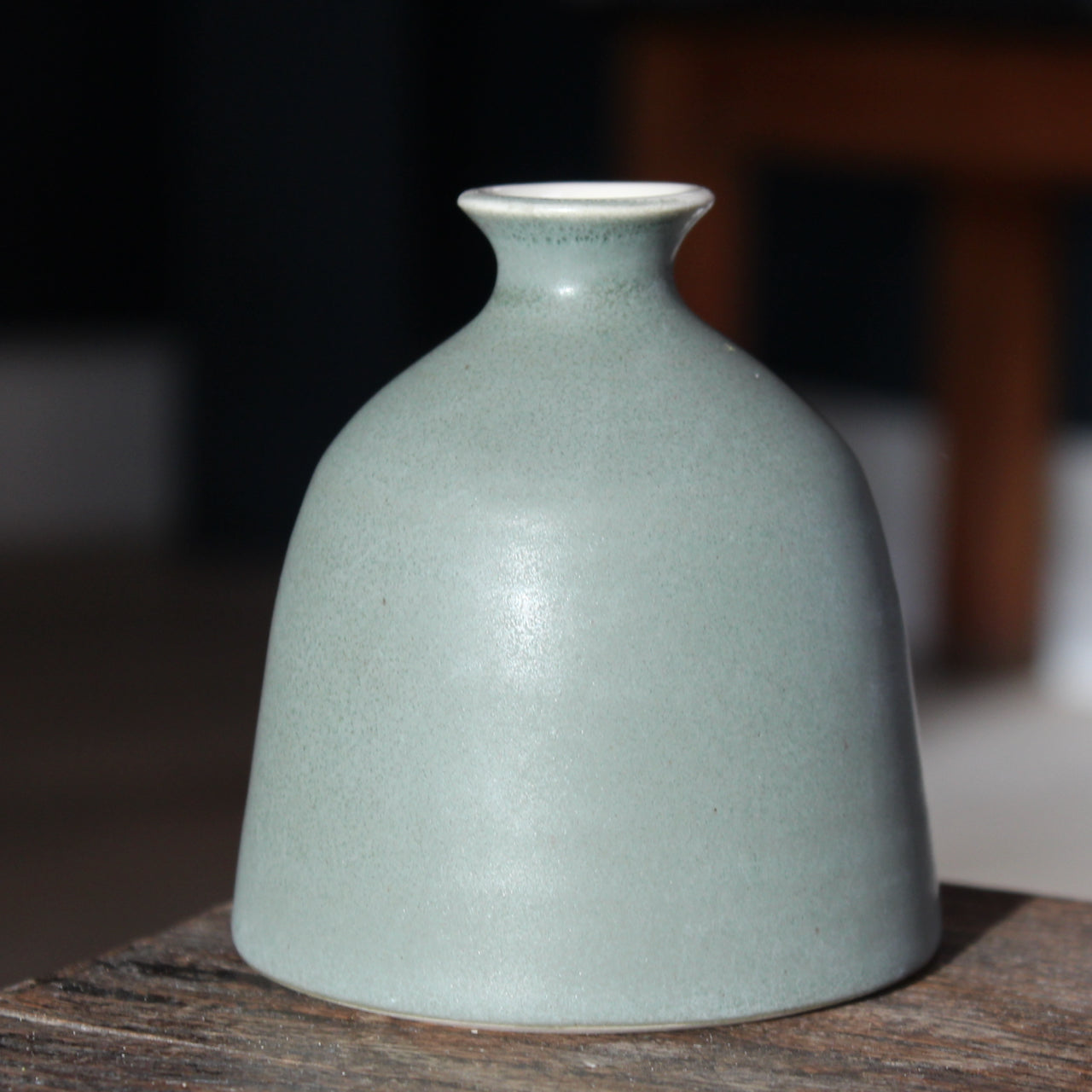 EOT ceramics bud vase in dark olive 