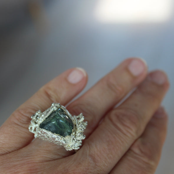 Libby Ward - Moss agate ring