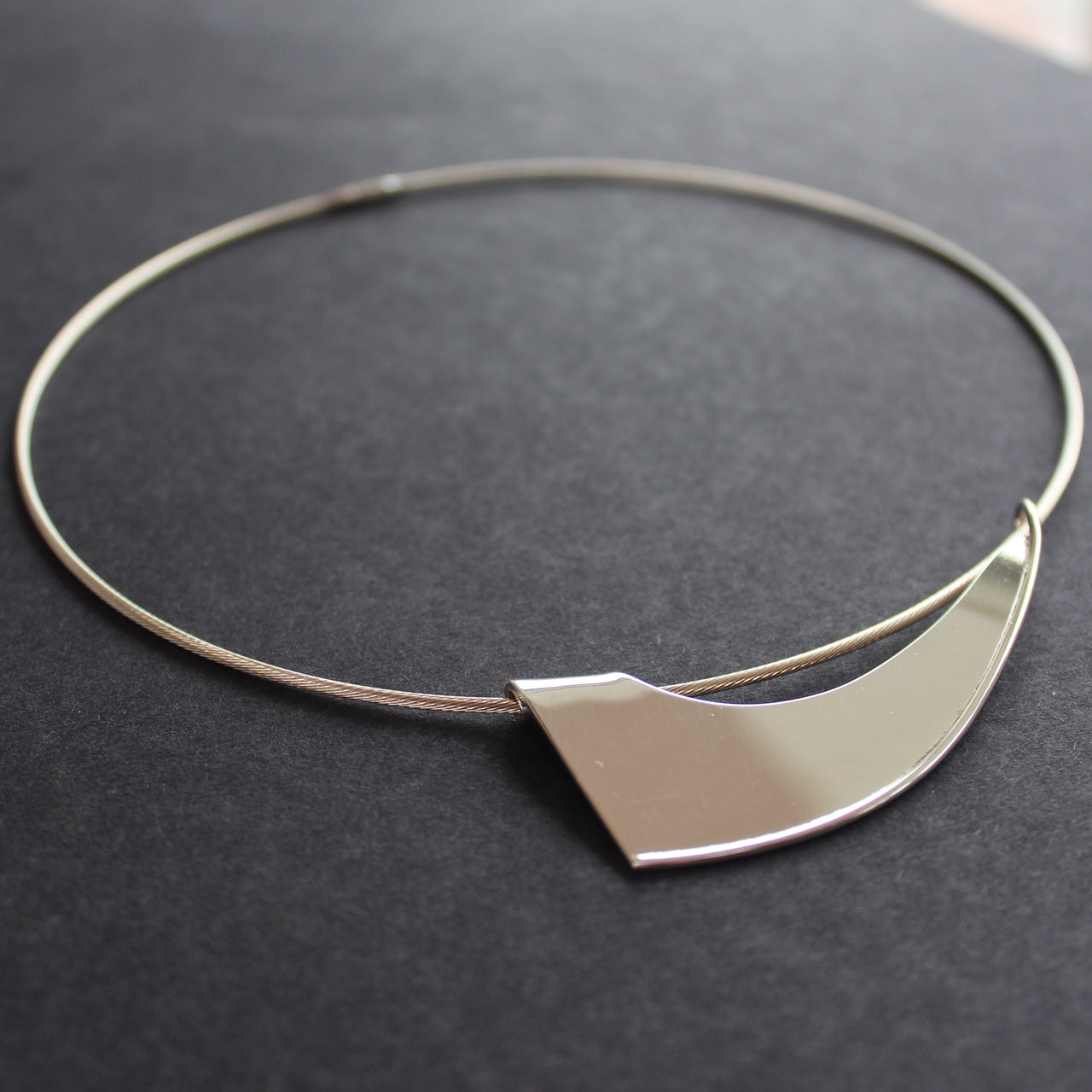 Abstract silver Ancien necklace by Beverly Bartlett