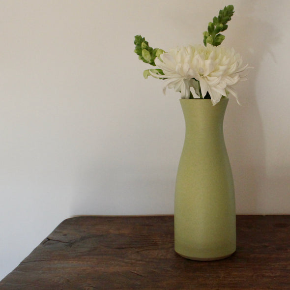 Lucy Burley - Meadow Green flask vase