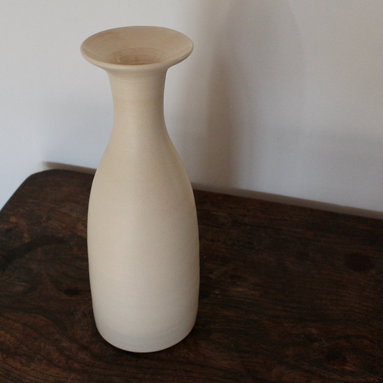 cream coloured ceramic vase by UK ceramic artist Lucy Burley 