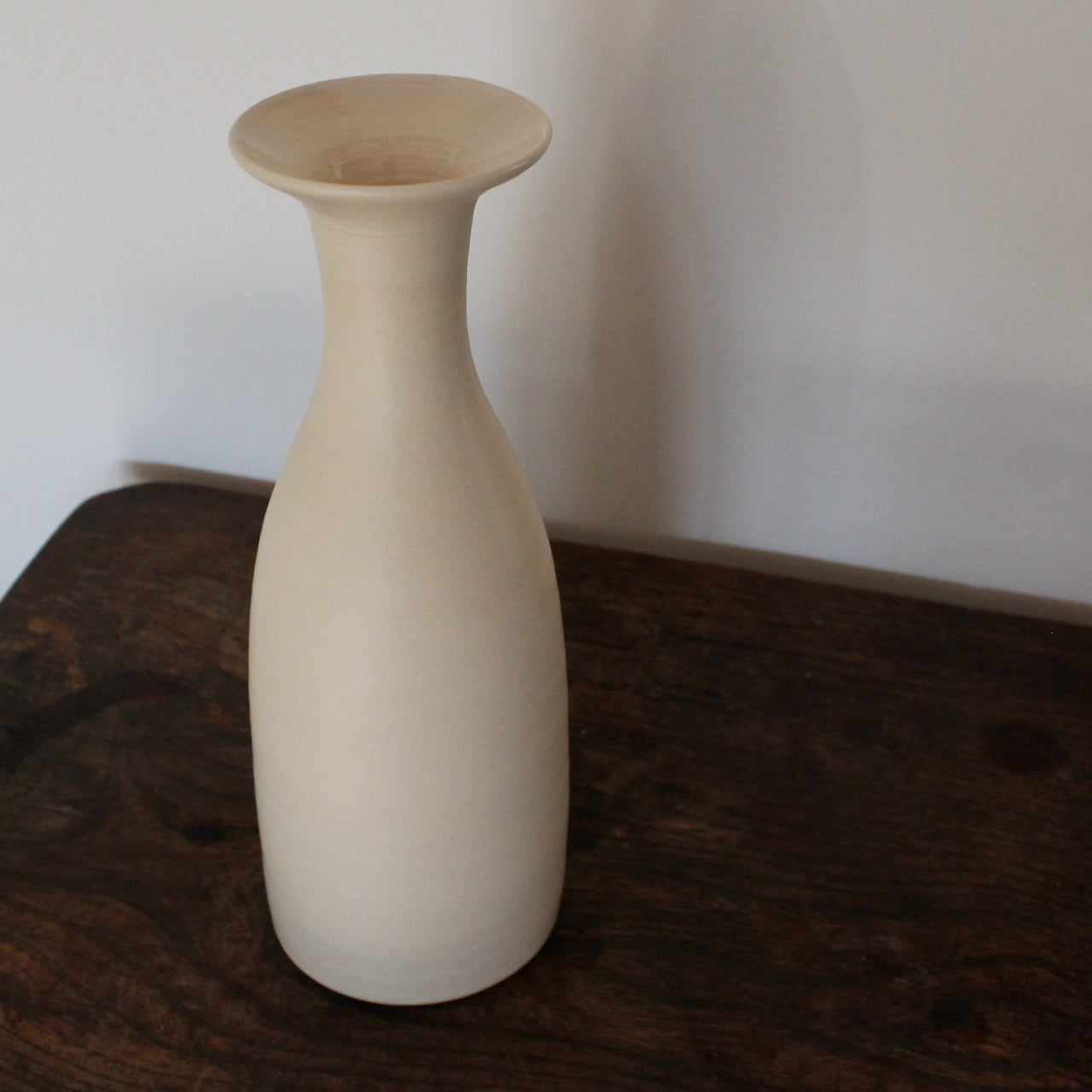 cream coloured ceramic vase by UK ceramic artist Lucy Burley