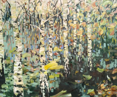 Jill Hudson oil painting of trees