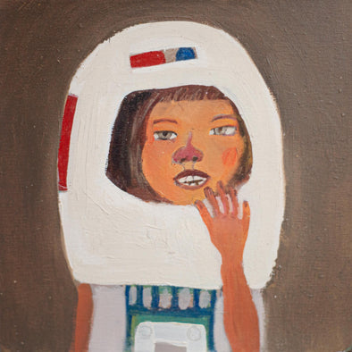 Siobhan Purdy painting of a girl in an astronaut costume 