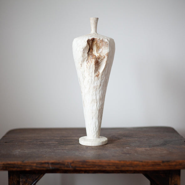 Textured spalted beech wooden vessel by Jayne Armstrong