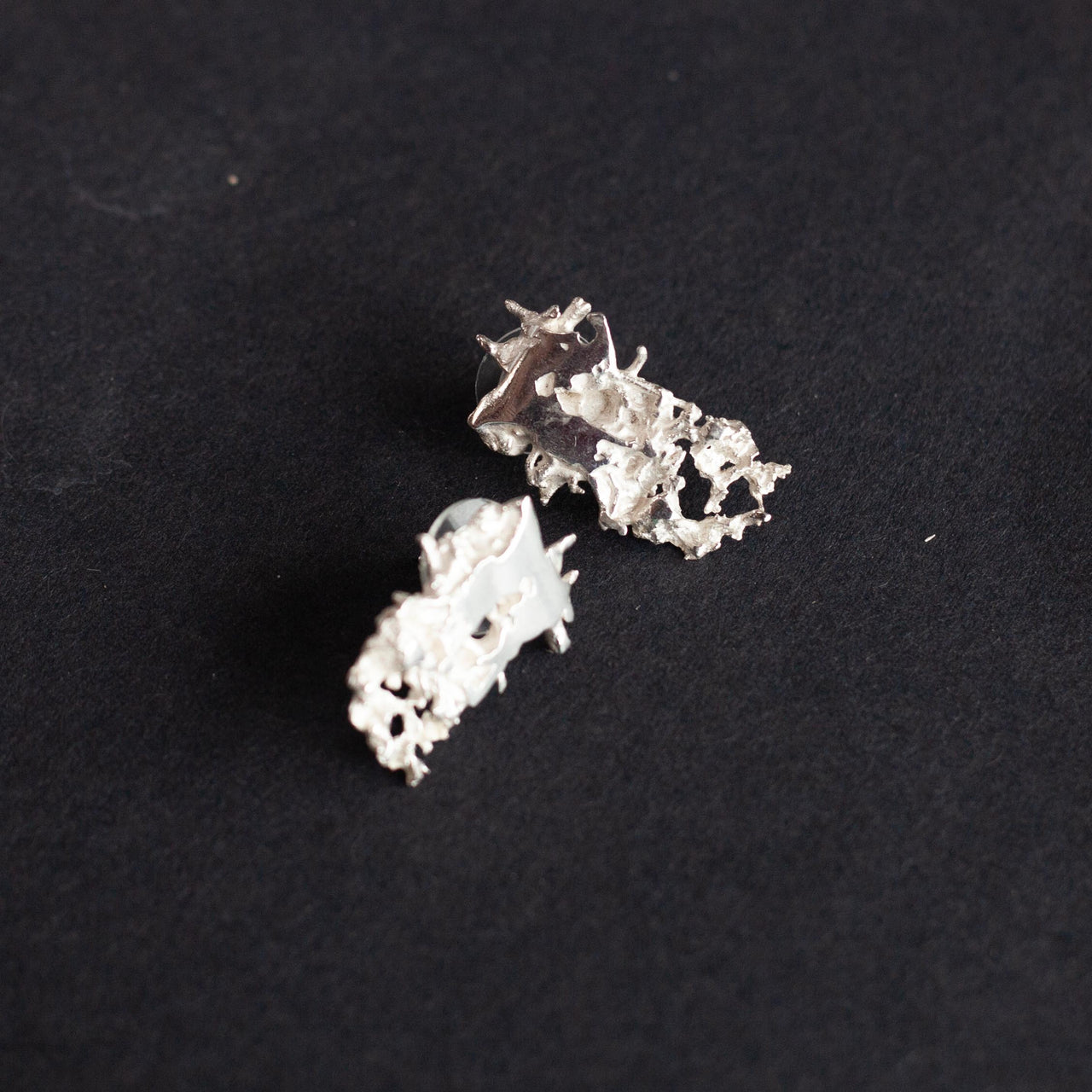 Libby Ward - Cut through moss earrings