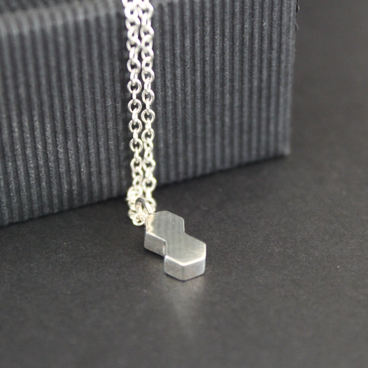 Laila Smith - Small Double Hex silver pendant
