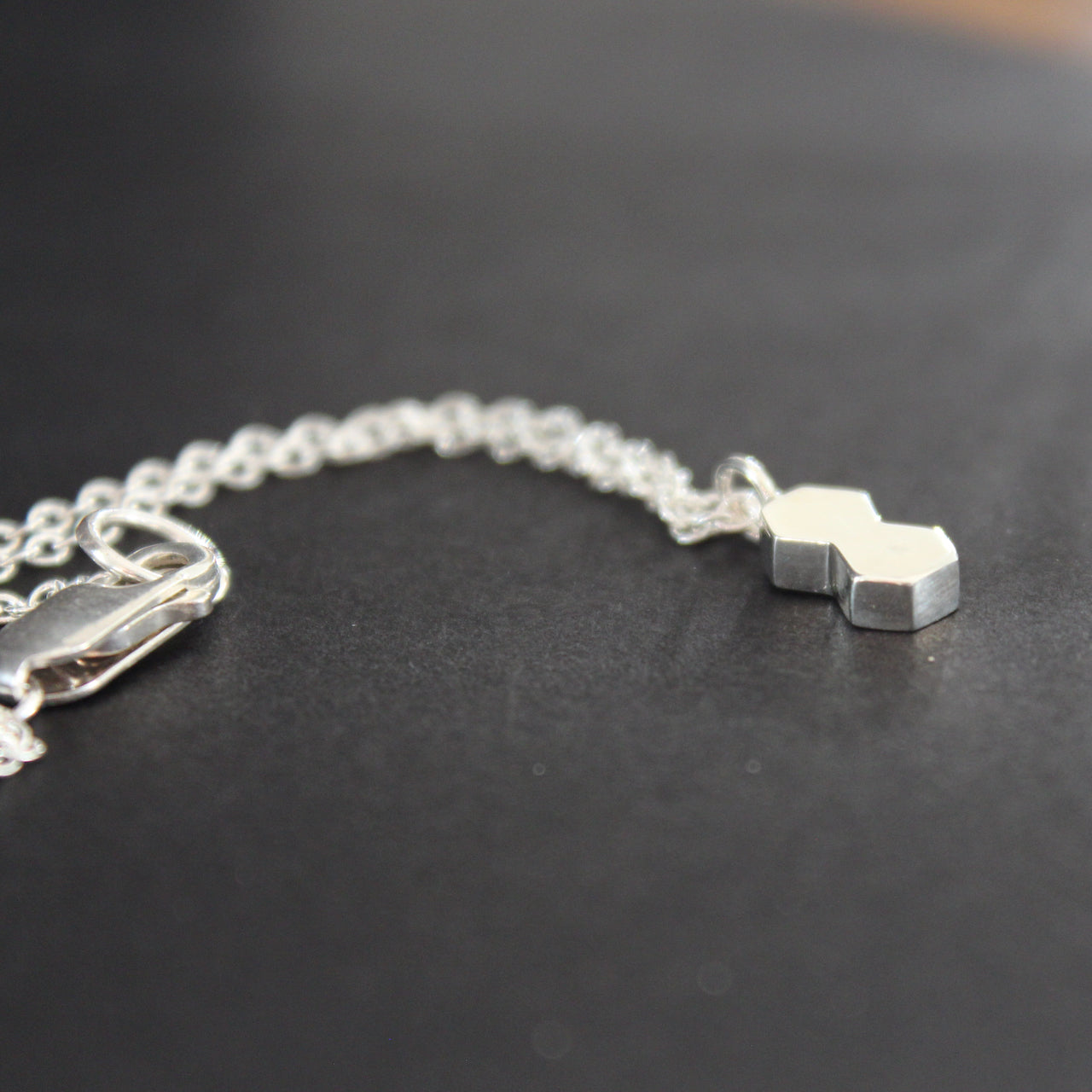 Laila Smith - Small Double Hex silver pendant