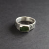Carin Lindberg - Green tourmaline ring in textured sterling silver 