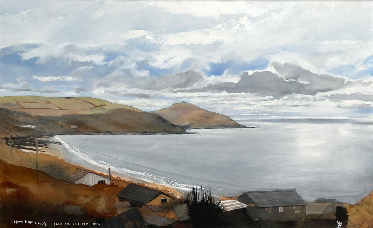 painting of Rame Head and coastline in south east Cornwall by Cornish artist Steven Buckler 