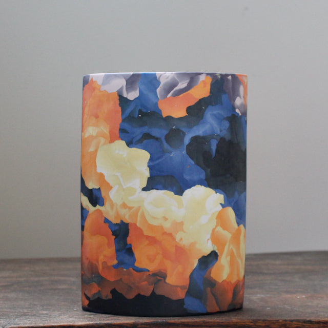 Judy McKenzie - 'After the Storm,' porcelain Nerikomi tall vase