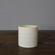 Pastel shade ceramic vessel by Rachel Foxwell.