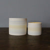 Two Pastel shade ceramic vessels by Rachel Foxwell