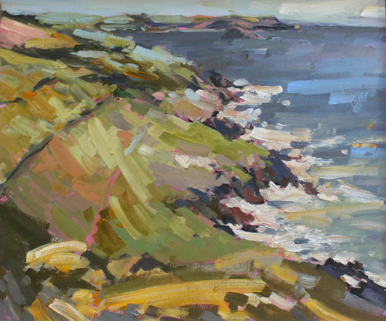 Jill Hudson landscape of Penlee point on the Rame Peninsula in south east Cornwall