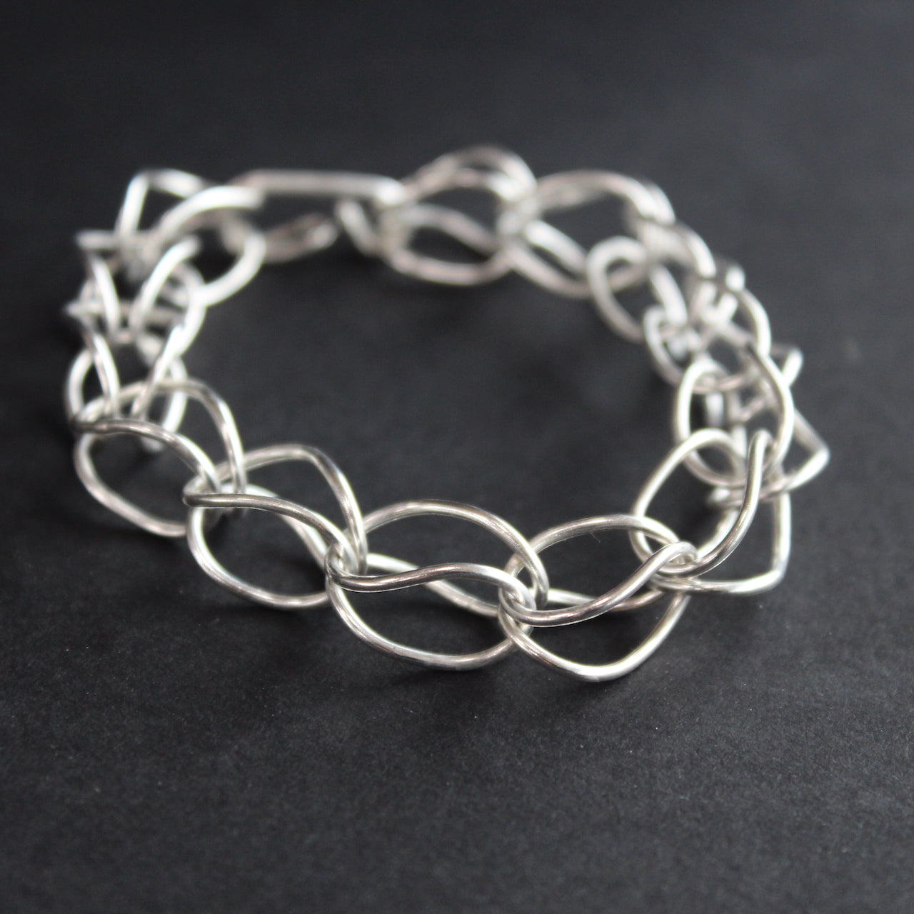 silver chain bracelet  by Amy Stringer Uk jeweller 