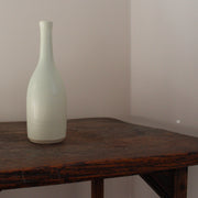 pale aqua coloured ceramic bottle by English  ceramic artist Lucy Burley 